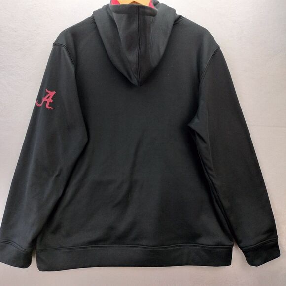 Alabama Crimson Tide Hoodie Men L Black Spellout Performance Colosseum Sweatshir - Picture 9 of 13